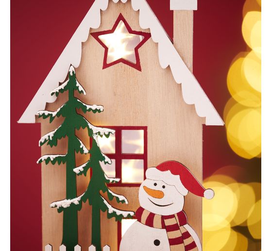 VBS Wooden building kit "Winter house snowman"