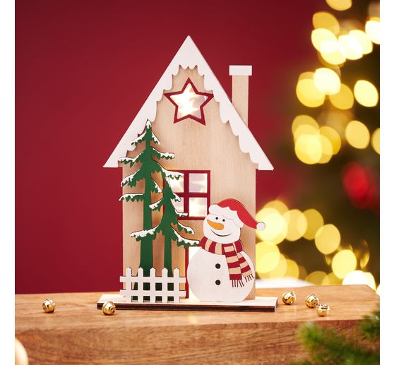 VBS Wooden building kit "Winter house snowman"