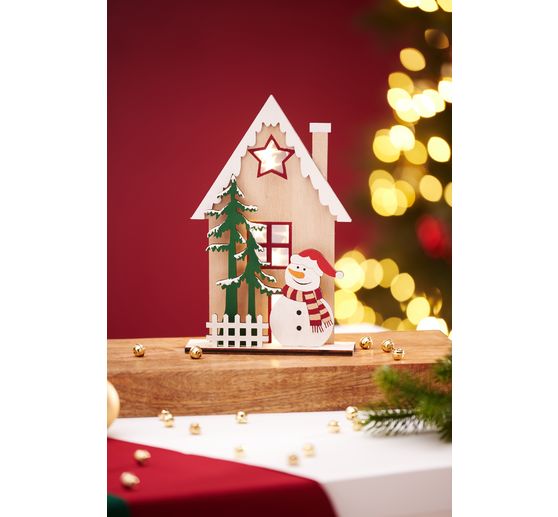 VBS Wooden building kit "Winter house snowman"