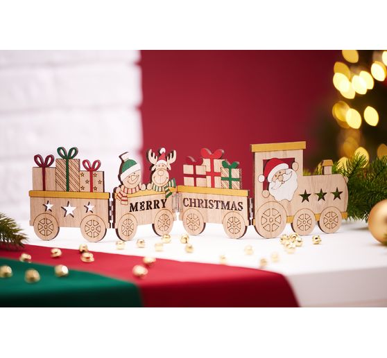 Silhouette en bois VBS « Train de Noël »