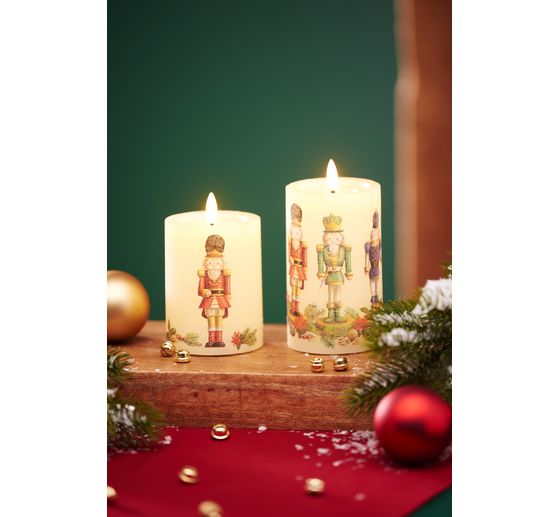 LED echte waskaars "12,5 x 7,5 cm", met timer
