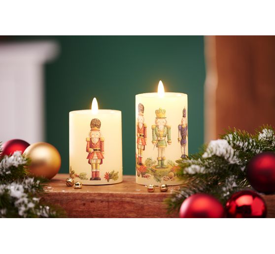 LED echte waskaars "12,5 x 7,5 cm", met timer