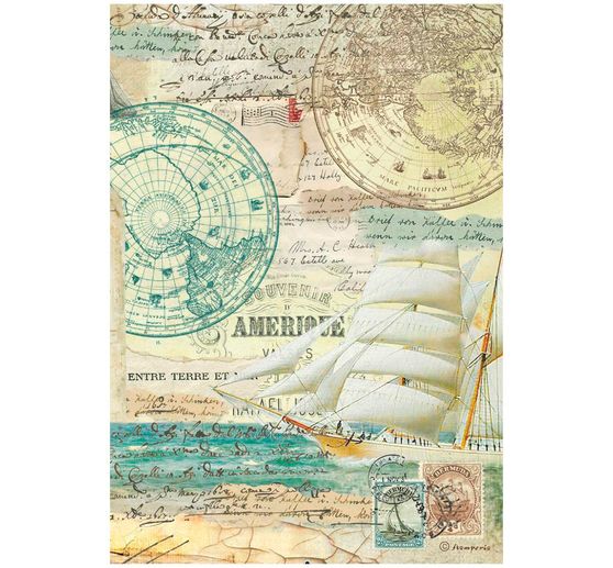 Motif straw silk assortment "Around the World", Set of 6