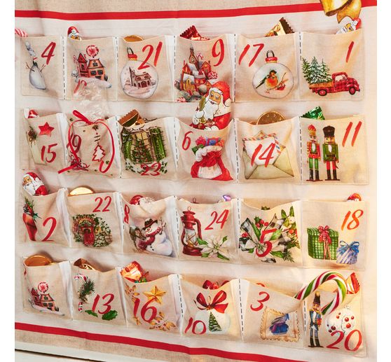 Advent calendar fabric panel "Gnome"