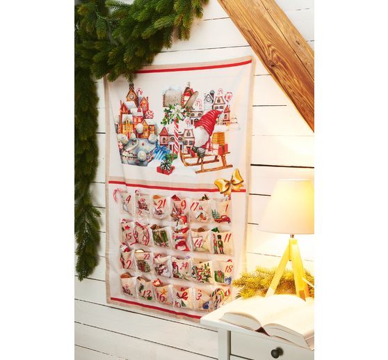 Advent calendar fabric panel "Gnome"