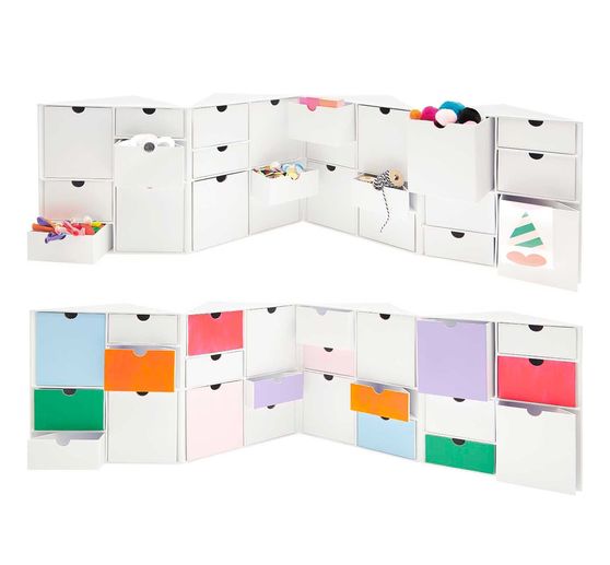 Mini-armoire pliante à 24 tiroirs