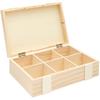 Coffret en bois &agrave; 6 compartiments