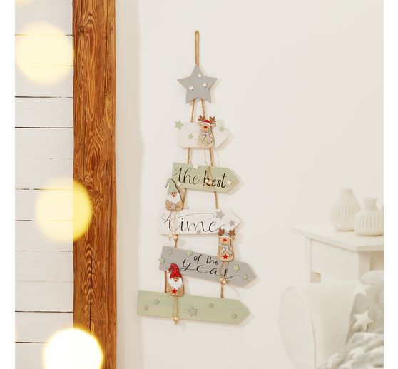 VBS Decoratieve hanger eland en kerstman "Sven"