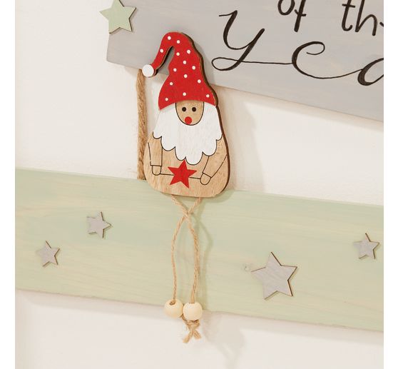 VBS Decoratieve hanger eland en kerstman "Sven"