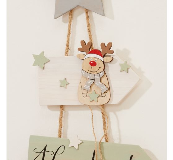 VBS Decoratieve hanger eland en kerstman "Sven"