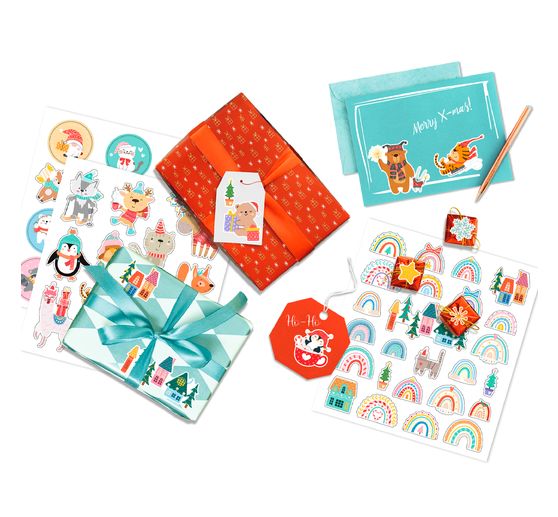 Glitter Stickerset "Kerstmis"