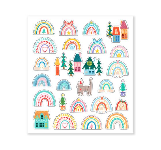 Glitter Stickerset "Kerstmis"