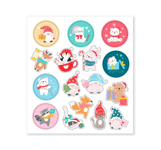 Glitter Stickerset "Kerstmis"