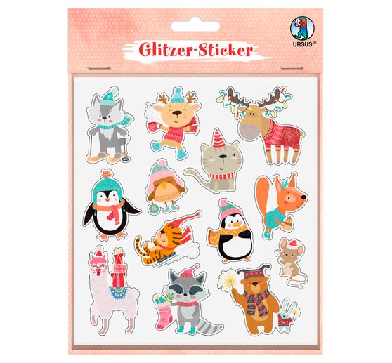 Glitter Stickerset "Kerstmis"