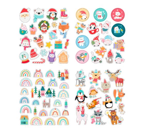 Glitter Stickerset "Kerstmis"