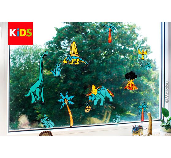 Marabu KiDS Window Color Set "Dinosaur"