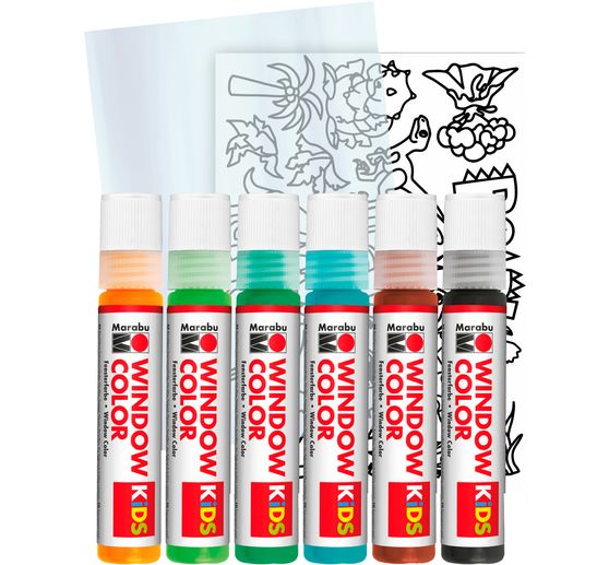 Marabu KiDS Window Color Set "Dinosaur"