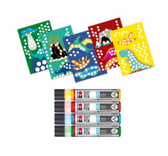 Marabu KiDS Dot Pen set "Dinos"