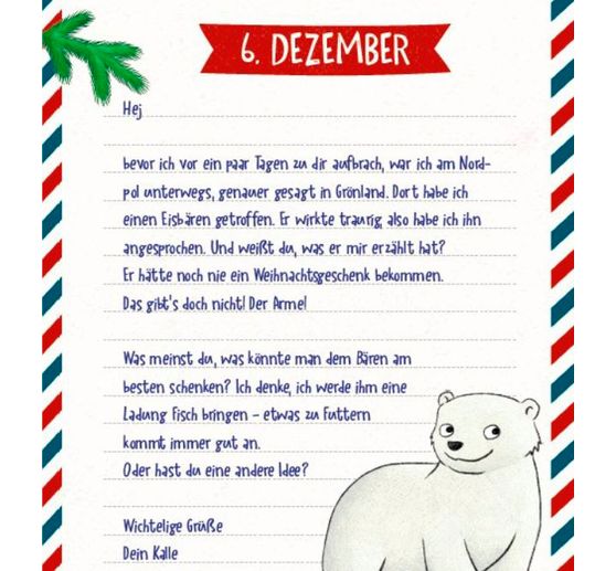 Livre « 24 Briefe vom Weihnachtswichtel Adventskalenderbuch »
