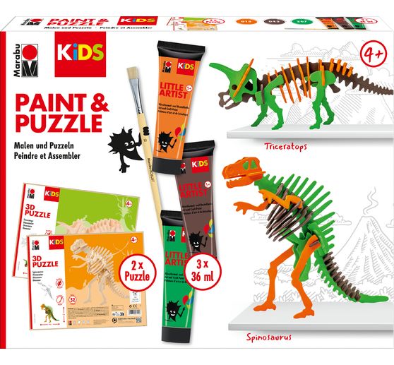 Marabu KiDS Little Artist Paint& Puzzel "Dinos"