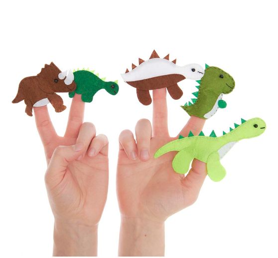 Knutselkit vingerpoppen "Dinos"