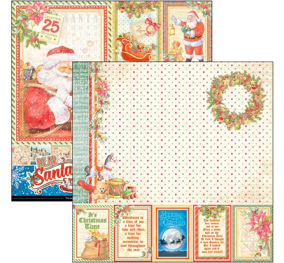 Scrapbook papier "Dear Santa"