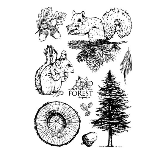 Siliconen stempel "Into the Wild", Spirit of the Forest