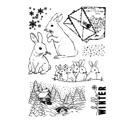 Siliconen stempel "Winter Journey", Arctic Adventure