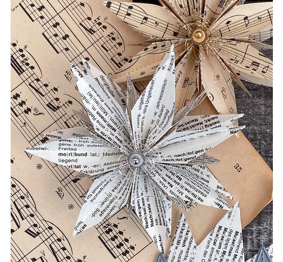 Punching template folding star "Medium"