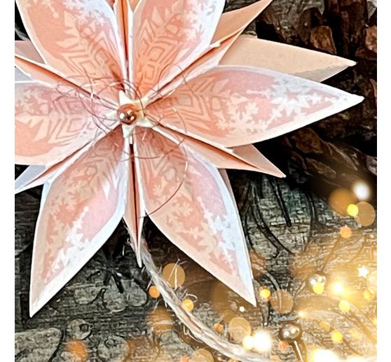 Silicone stamp for folding star large "Christmas"