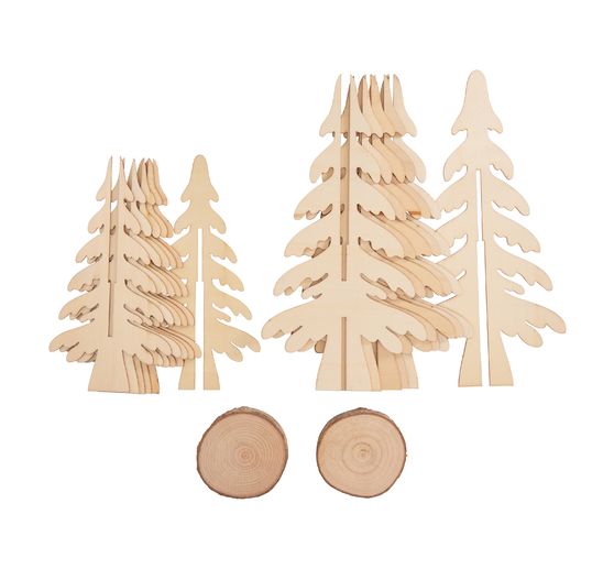 Décorations en bois à emboîter « Sapin »