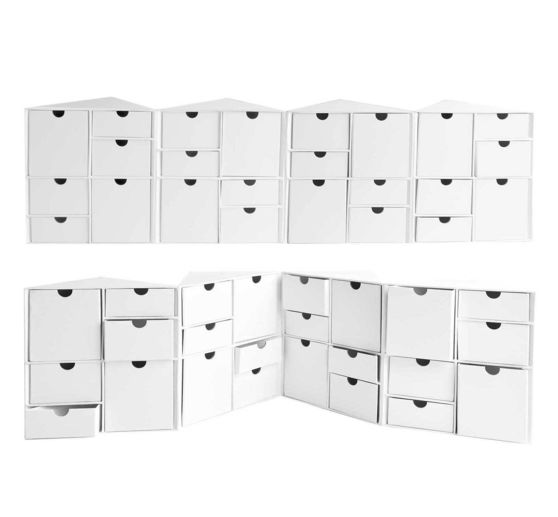 Mini-armoire pliante à 24 tiroirs