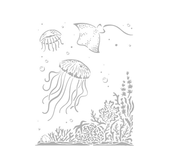 Sjabloon "Songs of the Sea - Jellyfish"