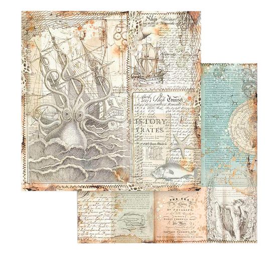 Scrapbook blok "Songs of the Sea - Backgrounds"