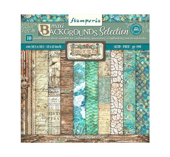 Scrapbook blok "Songs of the Sea - Backgrounds"