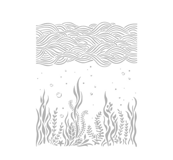 Pochoir « Songs of the Sea – Corals and Poseidonias »