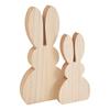 Lapins en bois VBS, set de 2