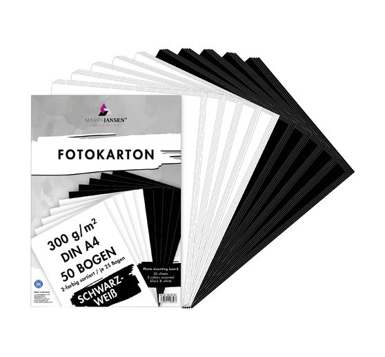 Fotokarton assortiment "Zwart-wit"