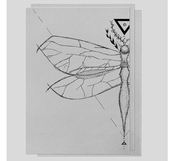 Assortiment de papiers à dessin « Vintage & Grey Line »