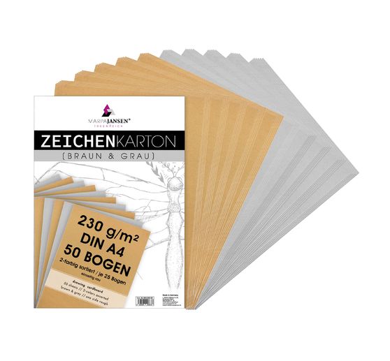 Assortiment de papiers à dessin « Vintage & Grey Line »