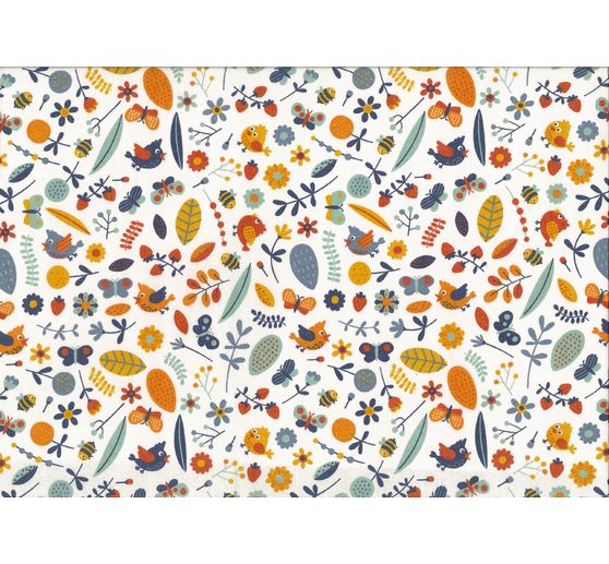 Stoffenpakket patchy "Vogels en vlinders"
