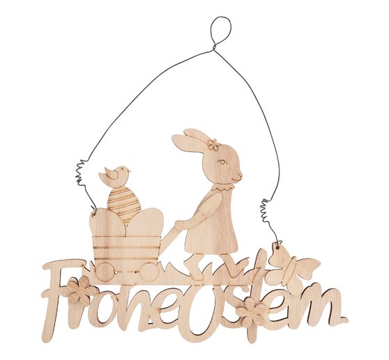 Suspension en bois VBS « Frohe Ostern »