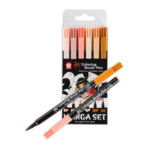 Sakura Koi Colouring Brush Pen "Manga Collection", set of 6
