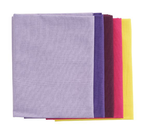 Stoffenpakket patchy uni "Lavender Berry"