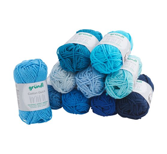 Fils Gründl Coton Quick minis « Shades of Blue »