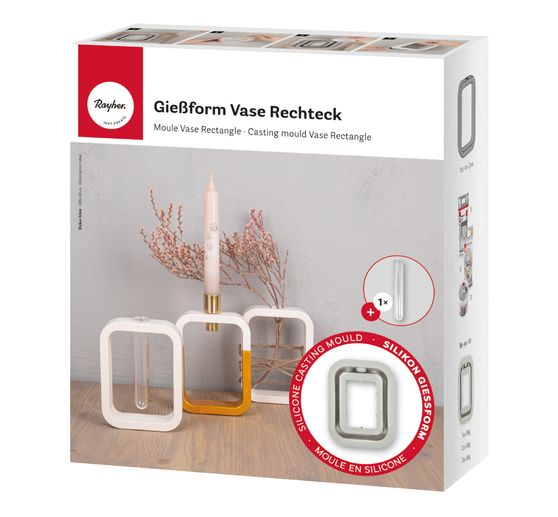 Silikon Gießform "Vase Rechteck"