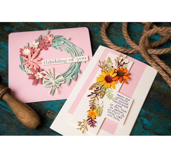 Sizzix Thinlits Stanzschablone "Floral Wreath by Tim Holtz"