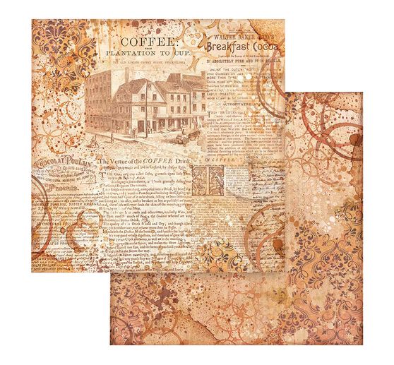 Scrapbook blok "Coffee and Chocolate - Backgrounds"