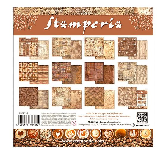 Scrapbook blok "Coffee and Chocolate - Backgrounds"