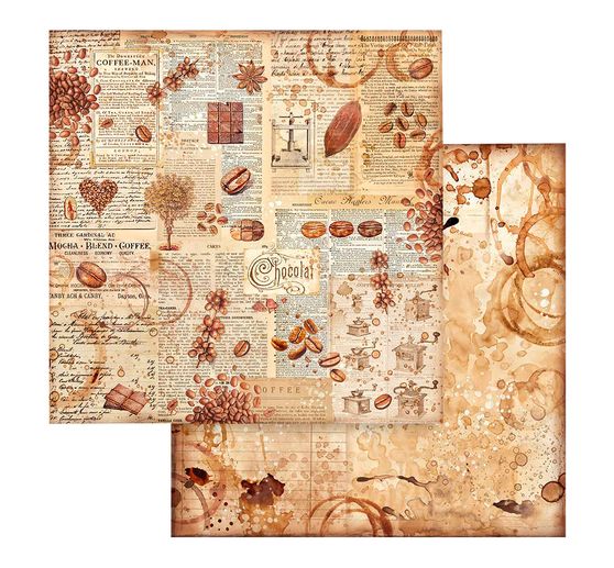 Scrapbook blok "Coffee and Chocolate - Backgrounds"
